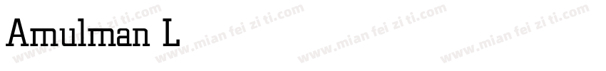 Amulman Light字体转换